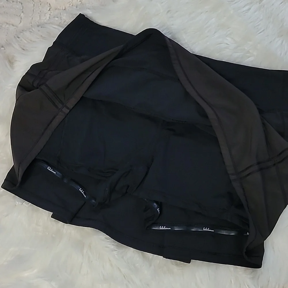 Lululemon Black Pleated Athletic Skort Women’s Tennis Golf Running Skirt - Picture 4 of 7